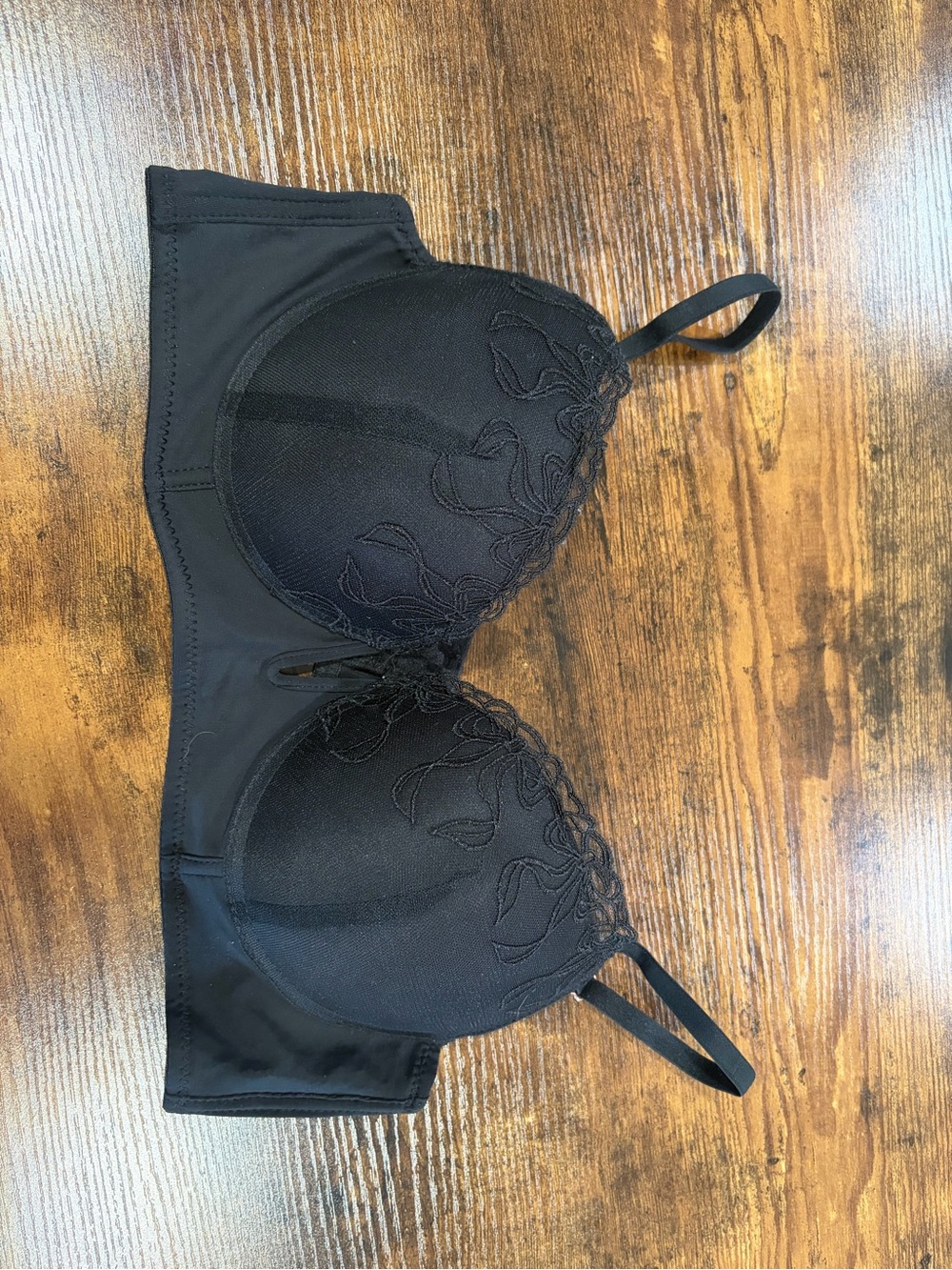 Black Embroidered Bra and panty see
